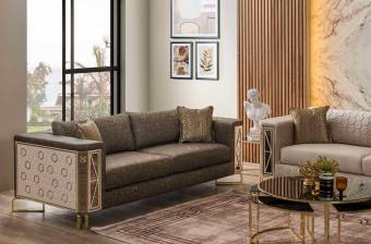 Комплект мягкой мебели Belluno Royal Istanbul 3+1 (коричневый)
